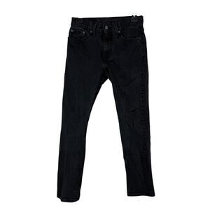 Levi's 511 Jeans Mens 28x30 Black Denim Dark Wash Mid-Rise Slim Fit Straight Leg